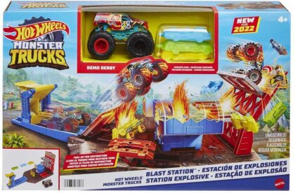 Hot Wheels Monster Trucks Blast Station Spielset