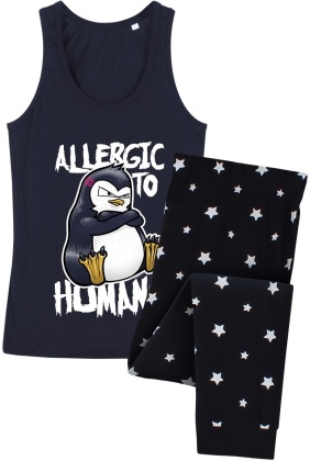 Psycho Penguin Allergic To Humans - Ladies Long Pyjama Set