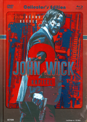 John Wick: Kapitel 2 (2017) (Cover C, Collector's Edition, Limited Edition, Mediabook, Blu-ray + DVD)
