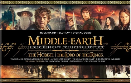 Middle-Earth - The Hobbit / The Lord of the Rings (Ultimate Collector's Edition, 12 4K Ultra HDs + 19 Blu-ray)