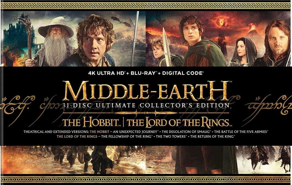 Middle-Earth - The Hobbit / The Lord of the Rings (Ultimate Collector's Edition, 12 4K Ultra HDs + 19 Blu-rays)