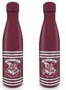 Harry Potter (Classic Crest Burgundy Stripes) Metal Drinks Bottle