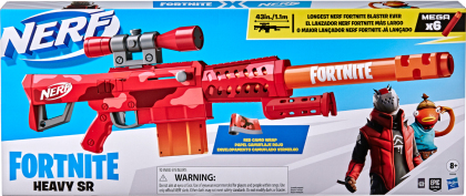 Nerf Fortnite Heavy SR Blaster - 1.1 m, Clip-Magazin, Fernrohr,