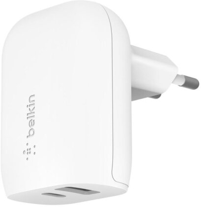Belkin Boost Charge 37W USB-C PD + USB-A Dual Wall Charger - white