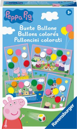 Ravensburger Mitbringspiel: Peppa Pig Bunte Ballone - Lustiges Farbwürfelspiel für Kinder ab 3 Jahren