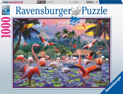 Ravensburger Puzzle - Pinke Flamingos - 1000 Teile