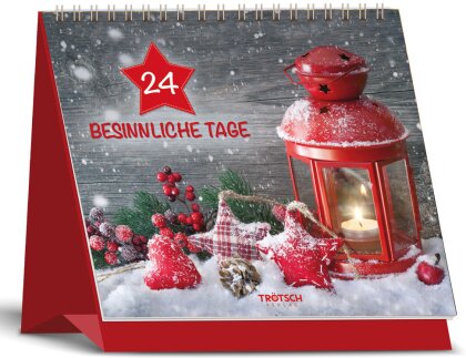 TRÖTSCH - Aufstell Adventskalender "24 besinnliche Tage" | Weihnachtskalender mit 24 besinnlichen Bildern & Weisheiten