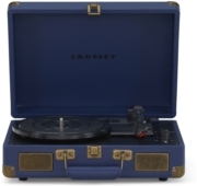 Crosley - Cruiser Plus Deluxe Portable Turntable (Navy) - Now With Bluetooth Out
