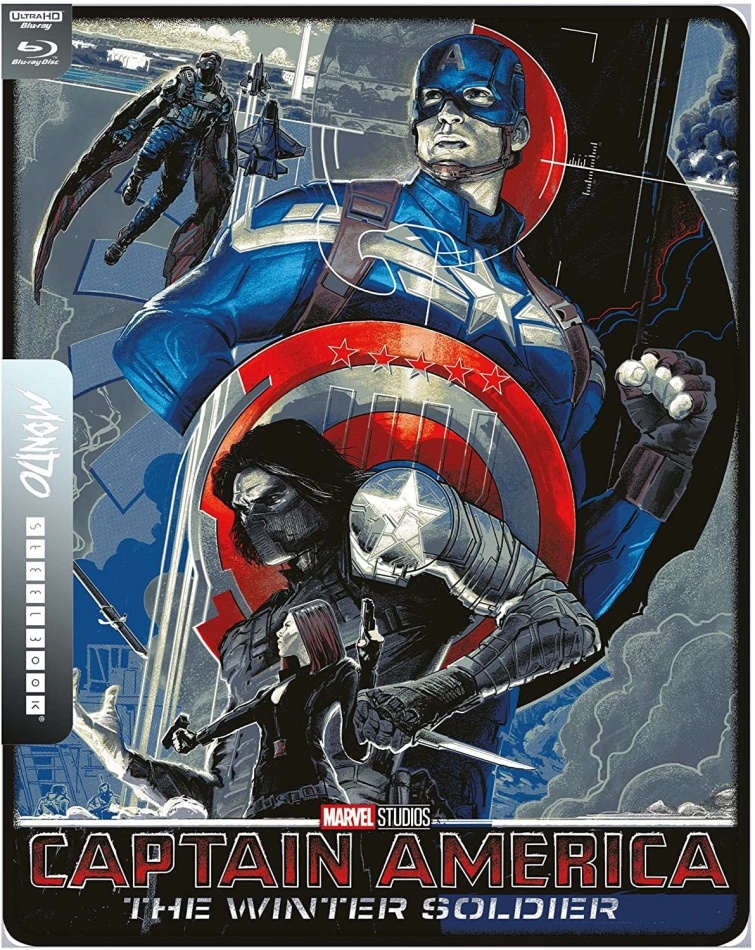 Captain America 2 - Le soldat de l'hiver (2014) (Mondo, Édition Limitée, Steelbook, 4K Ultra HD + Blu-ray)