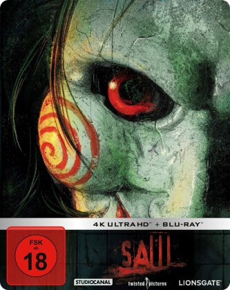 Saw (2004) (Édition Limitée, Steelbook, Unrated, 4K Ultra HD + Blu-ray)
