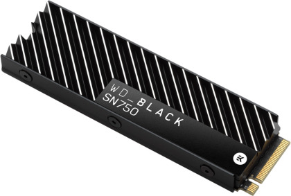 WD Black SSD SN750 Gaming 1TB - PCIe Gen3 8Gb/s M.2 High-Performance NVMe SSD with heatsink internal single-packed