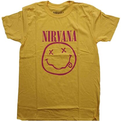 Nirvana Unisex T-Shirt - Pink Happy Face