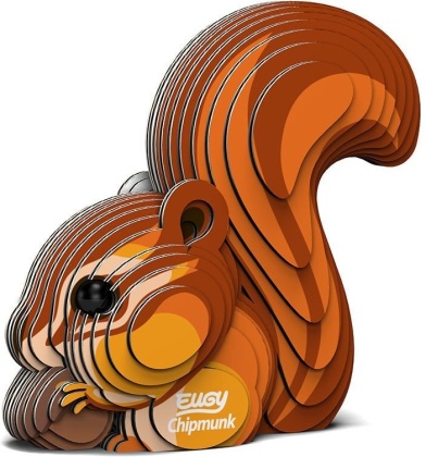 Eugy - Streifenhörnchen - 3D Karton Figuren Modellbausatz