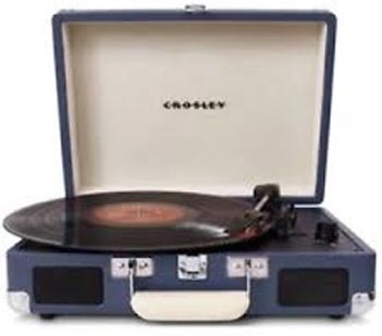 Crosley - Cruiser Plus Portable Turntable (Blue)- Now With Bluetooth Out