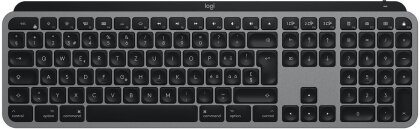 LOGITECH MX Keys for Mac Advanced Wireless Illuminated Keyboard - SPACE GREY CENTRAL - Swiss Layout