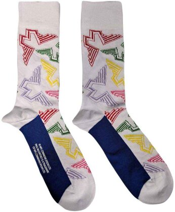 Paul McCartney Unisex Ankle Socks: Wings Logos (White) (UK Size 7 - 11)