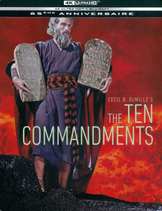 The Ten Commandments (1956) (65th Anniversary Edition, Limited Edition, Steelbook, 4K Ultra HD + 3 Blu-rays)