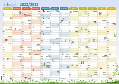 Der Schuljahres-Wandkalender 2022/2023 - A1
