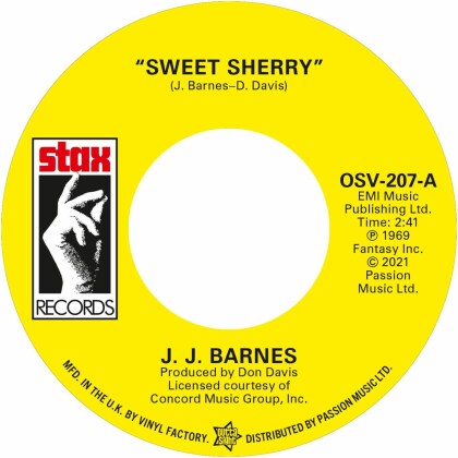 J.J Barnes - Sweet Sherry / Whole Damn World Is Going Crazy (7" Single)