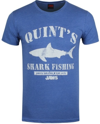 Jaws Quint's Shark Fishing - Men's Heather Blue T-Shirt