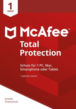 McAfee Total Protection 1 Device 2022 (1 Geräte I 1 Jahr) (Code in a Box) (PC+MAC)