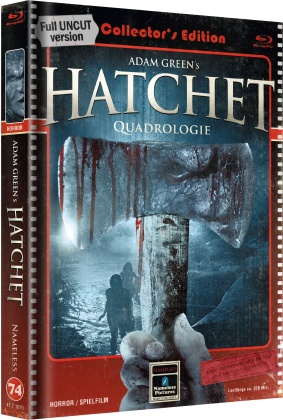 Hatchet 1-4 (Cover B, Limited Edition, Mediabook, Uncut, 4 Blu-rays + 4 DVDs)