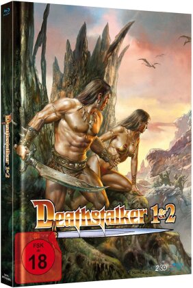 Deathstalker 1 & 2 (Cover C, Limited Edition, Mediabook, Uncut, 2 Blu-rays)