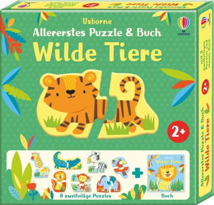 Allererstes Puzzle & Buch - Wilde Tiere
