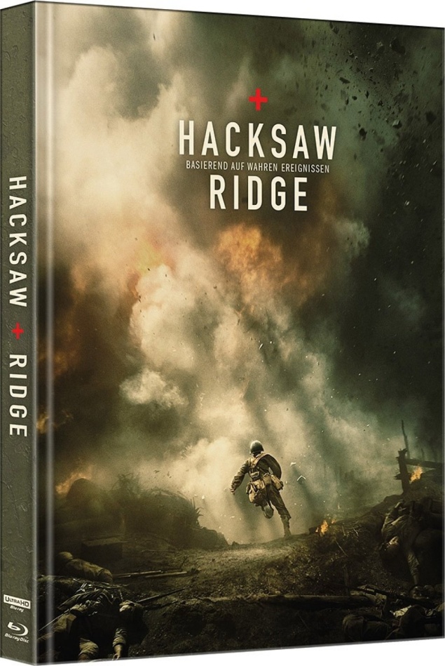 Hacksaw Ridge (2016) (Cover B, Limited Edition, Mediabook, 4K Ultra HD + Blu-ray)