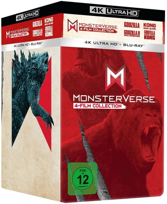 Monsterverse - 4-Film Collection (Limited Edition, Steelbook, 4 4K Ultra HDs + 4 Blu-rays)