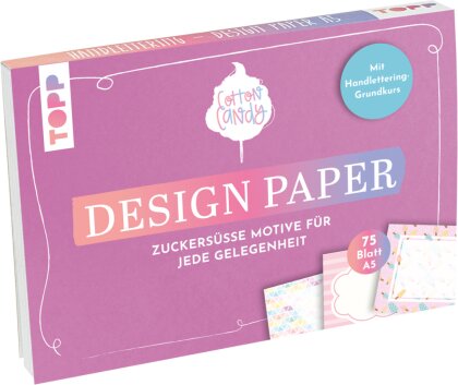 Handlettering Design Paper Block Cotton Candy A5