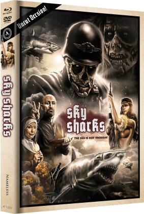 Sky Sharks (2020) (Cover C, Limited Edition, Mediabook, Uncut, 2 Blu-rays + 2 DVDs)