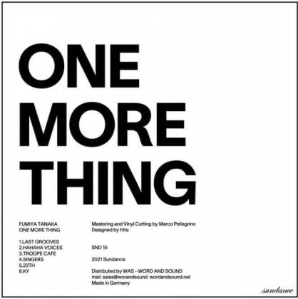 Fumiya Tanaka - One More Thing (First Part) (2 LPs)