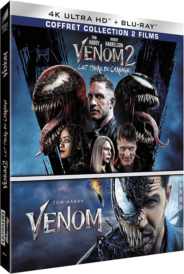 Venom (2018) / Venom 2 - Let there be Carnage (2021) (2 4K Ultra HDs + 2 Blu-ray)