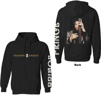 Prince Unisex Pullover Hoodie - Welcome 2 America (Back Print, Sleeve Print)