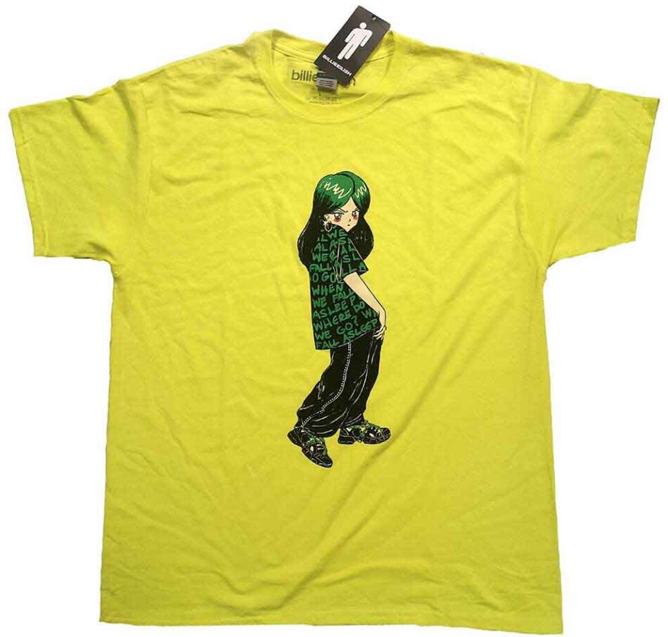 Billie Eilish Unisex T-Shirt - Anime Billie - Grösse M
