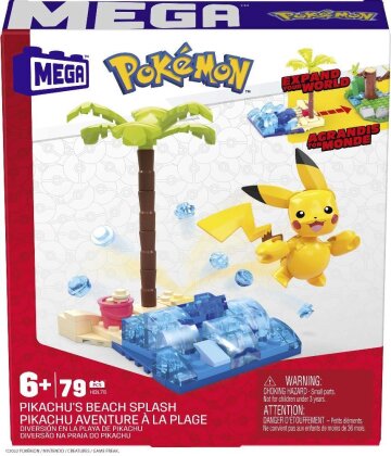 Mega Construx PK Pikachus Beach - Splash, Pokémon, 79 Teile,