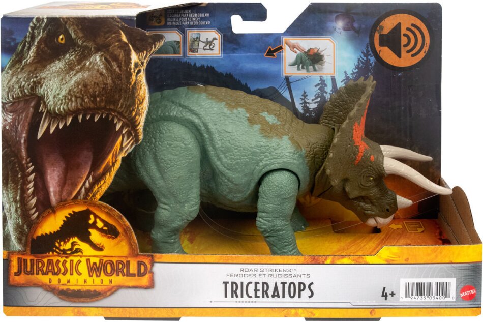Jurassic World RS Triceratops - Roar Strikers, Geräusche,