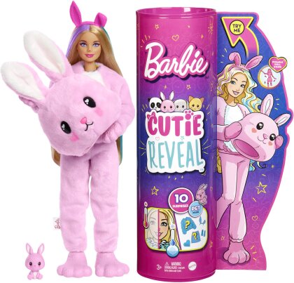 Cutie Reveal Barbie Hase - Puppe 30 cm. Kleidung.