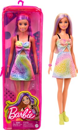 Barbie Fashionistas Regenbogen - Puppe 30 cm, violette Haare,