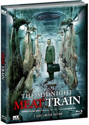 The Midnight Meat Train (2008) (Wattiert, Cover 2, Edizione Limitata, Mediabook, Uncut, Blu-ray + DVD)
