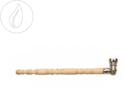 Kulu Wood Metal Pipe 23,5 cm - Lange Holz, Metall Pfeife