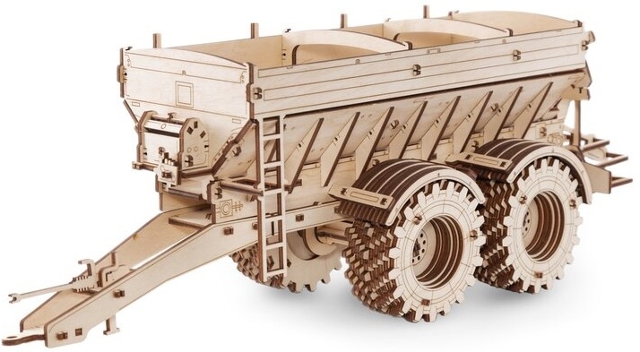 Kit modello in legno 3D - Rimorchio per trattore Kirovets K-7M - 206 parti in legno