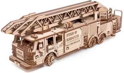 3D Holz Modellbausatz - Feuerwehr Lastwagen - 439 Holzteile