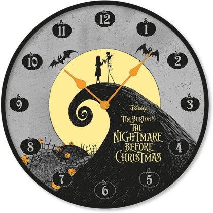 Nightmare Before Christmas Jack & Sally 10" Clock