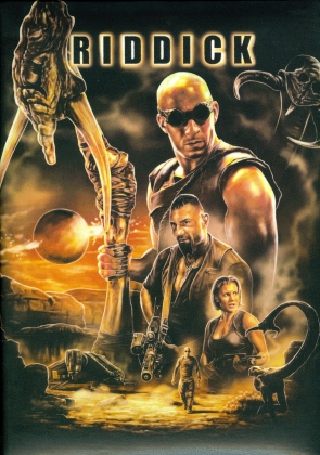 Riddick (2013) (Cover A, Wattiert, Extended Cut, Limited Edition, Mediabook, Blu-ray + DVD)