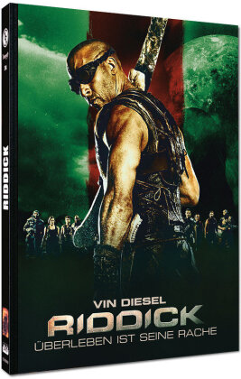 Riddick (2013) (Cover D, Extended Cut, Limited Edition, Mediabook, Blu-ray + DVD)