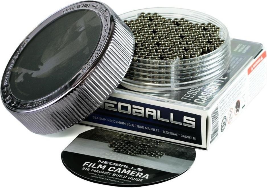 Neoballs Tesseract Cassette Gunmetal - (864 Magnetkugeln)