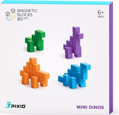 Pixio Mini Dinos - (80 Magnetwürfel)