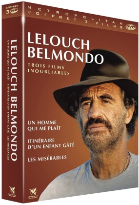 Lelouch / Belmondo - Un homme qui me plaît / Itinéraire d'un enfant gâté / Les Misérables (3 DVD)